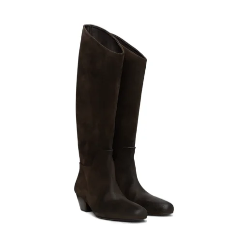 Goccio Reversed Leather Tall Boots