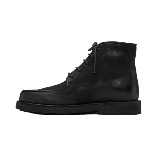 Lace-Up Leather Desert Boots