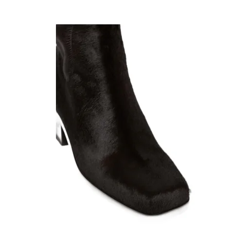 Square-Toe Zipped Ankle Boots