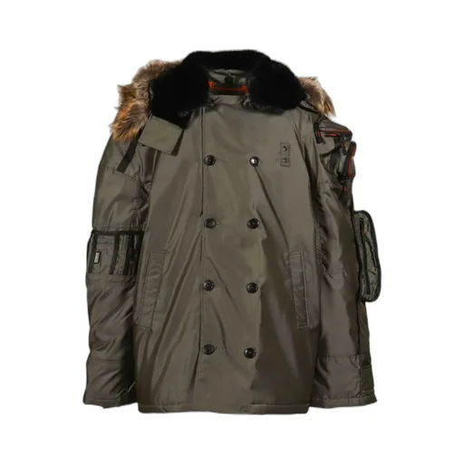 Double-Breasted Hooded Coat