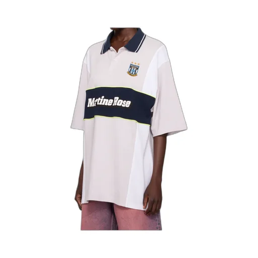 Oversized Paneled Polo Shirt