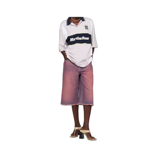 Oversized Paneled Polo Shirt