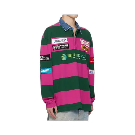 Striped Rugby Polo Shirt