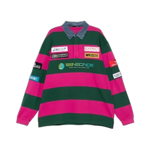 Striped Rugby Polo Shirt
