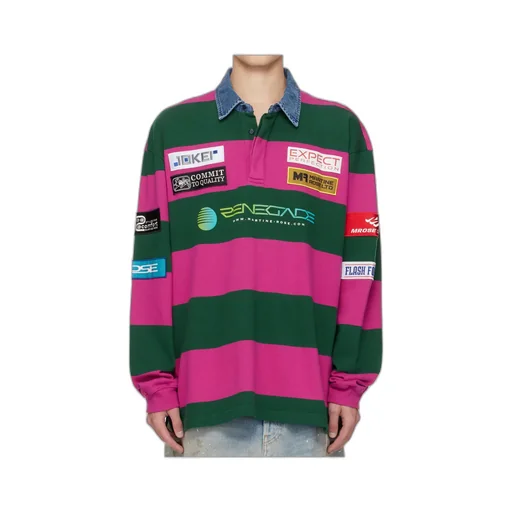 Striped Rugby Polo Shirt