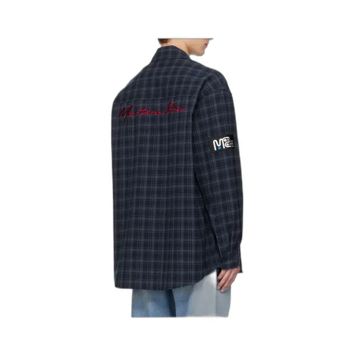 Chain-Detail Checked Shirt