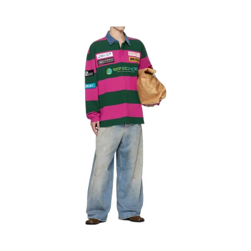 Striped Rugby Polo Shirt