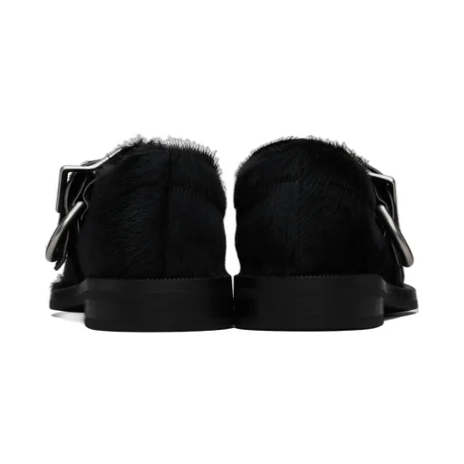 Bulb Toe Buckle Loafers