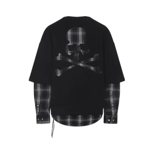 Layered Plaid Sweatshirt