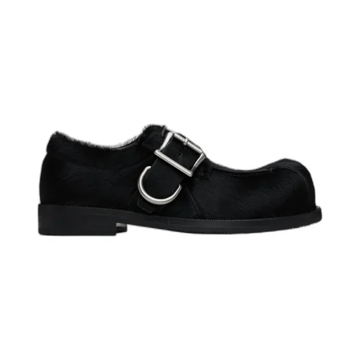 Bulb Toe Buckle Loafers