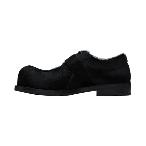 Bulb Toe Buckle Loafers