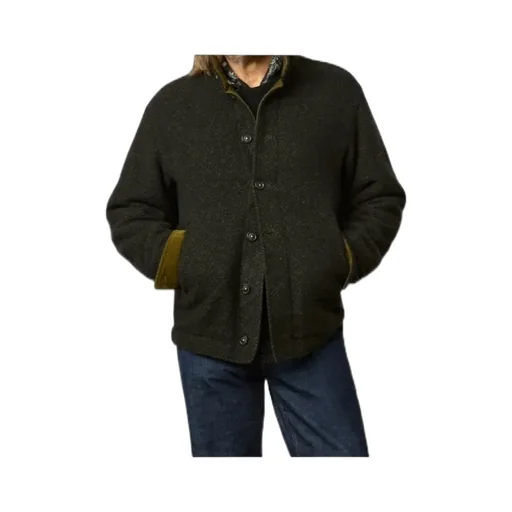 Long-Sleeved Button-Down Jacket
