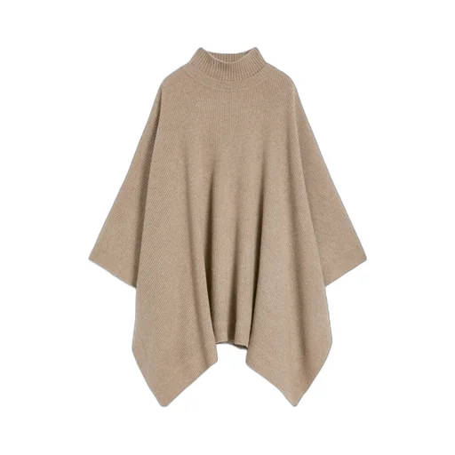 Turtleneck Knit Cape