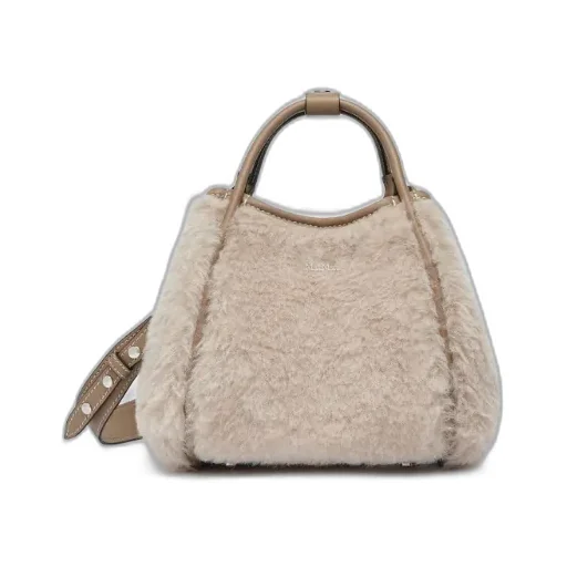 Marine Fluffy Top Handle Bag