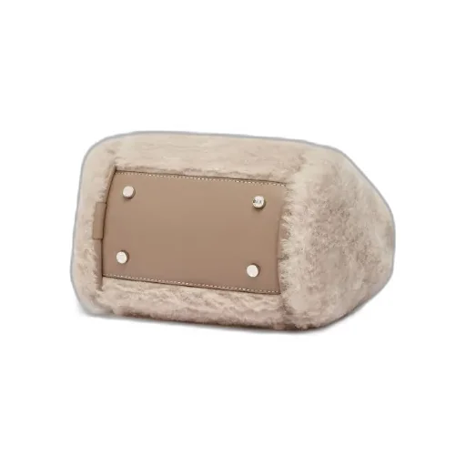 Marine Fluffy Top Handle Bag
