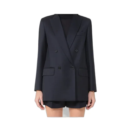 Double Breasted Button-Up Blazer