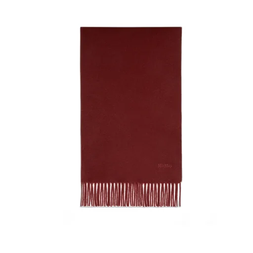 Logo Embroidered Fringed Edge Scarf