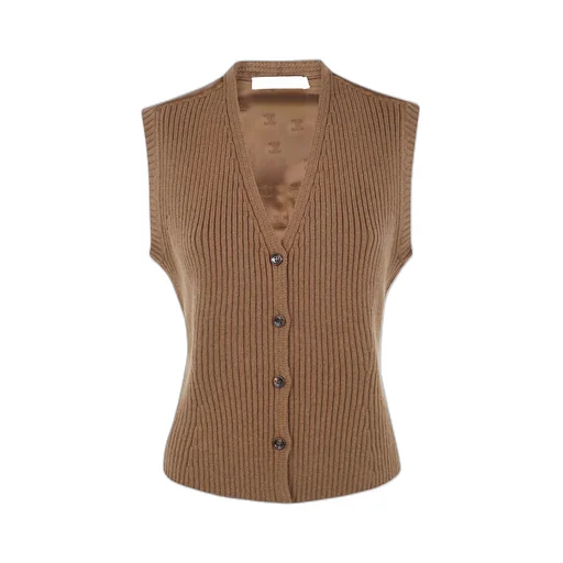 V-Neck Button-Up Gilet