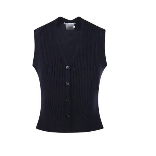 V-Neck Button-Up Gilet
