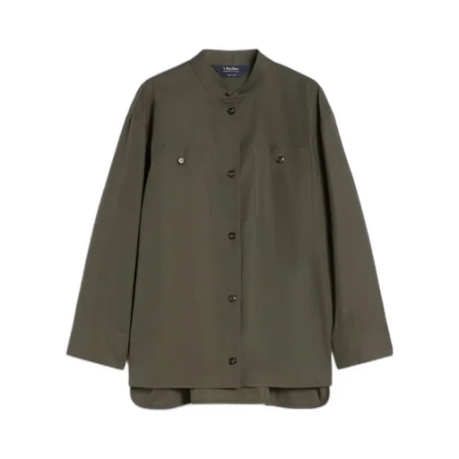 Cotton Mandarin-Neck Shirt