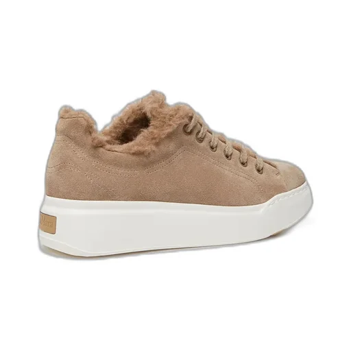 Sneakers In Suede, And Alpaca And Cashmere Teddy Fabric