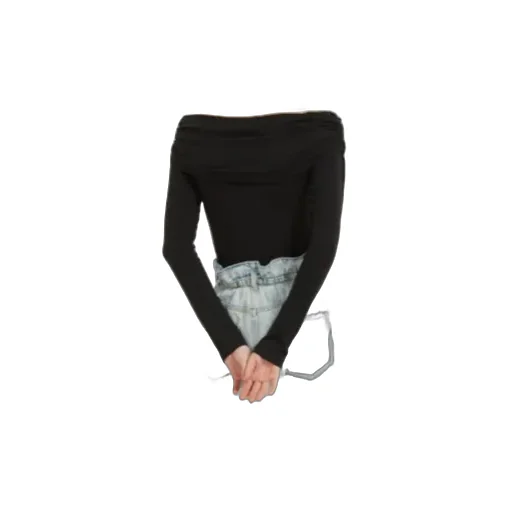 Long-Sleeved Pleated T-Shirt