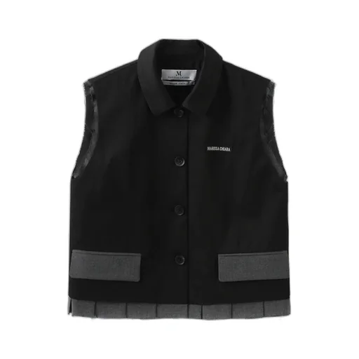 Raw-Edge Logo Vest