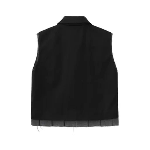 Raw-Edge Logo Vest