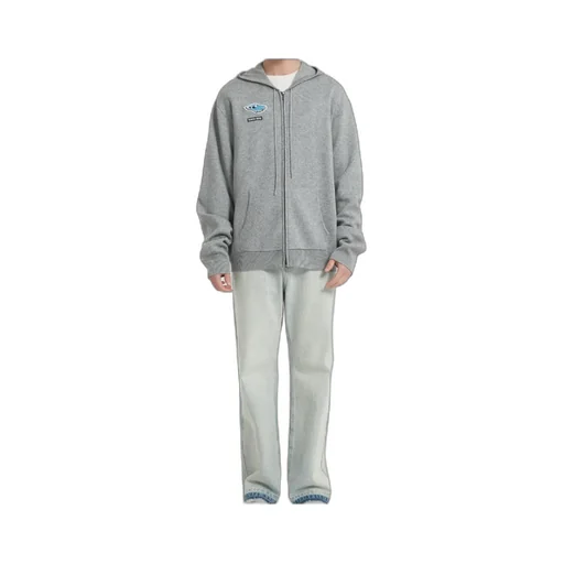 Long-Sleeved Zip-Up Sweatshirt