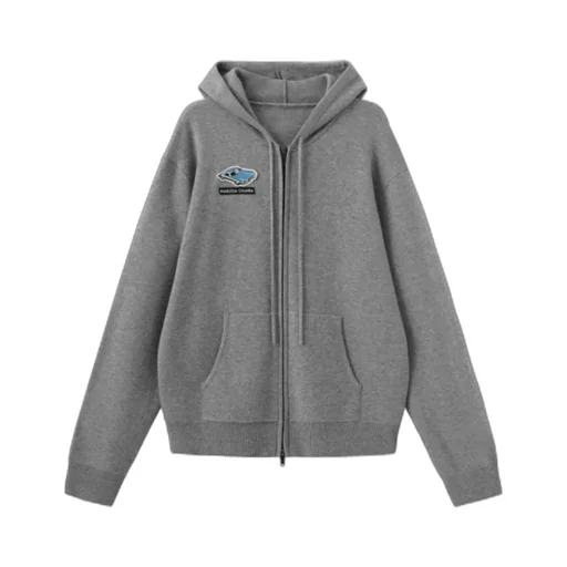 Long-Sleeved Zip-Up Sweatshirt