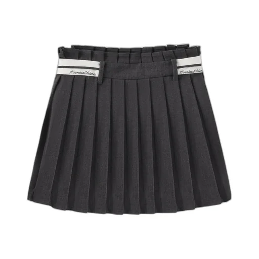 Logo Pleated Skirt