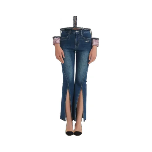 Front Slit Jeans