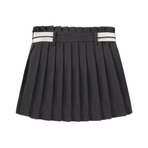 Logo Pleated Skirt