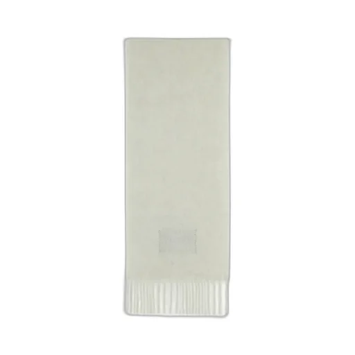 Logo Patch Fringed-Edge Scarf