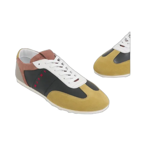 Logo Printed Colourblock Lace-Up Sneakers