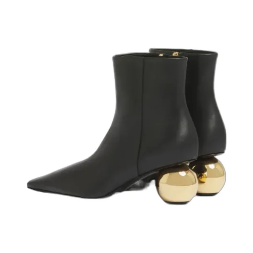 Black Leather Ankle Boot