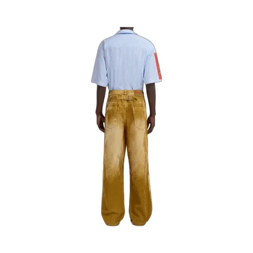 Flocked Denim Trousers
