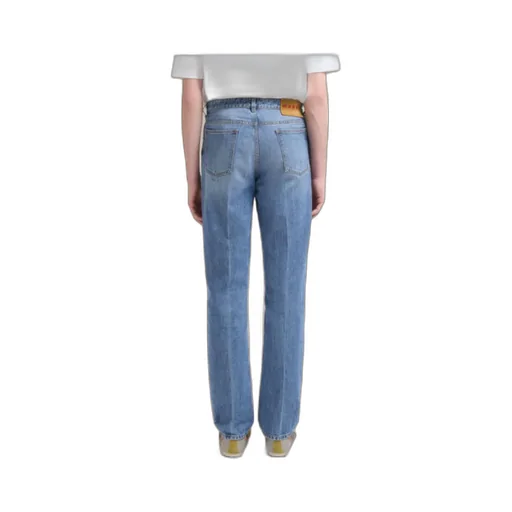 Straight Leg Denim Jeans