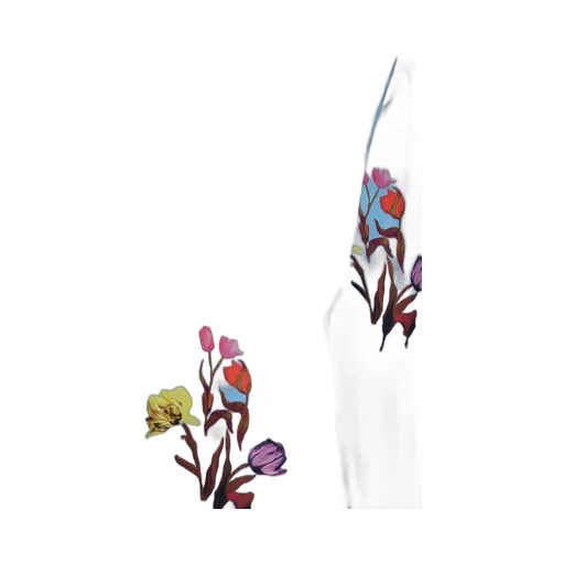 Floral-Print Silk Top