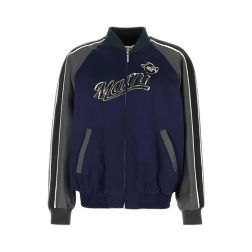 Logo Flocked Zipped Jacket