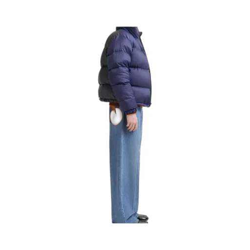 Dark Blue Ripstop Nylon Down Jacket