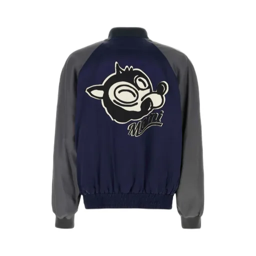 Logo Flocked Zipped Jacket