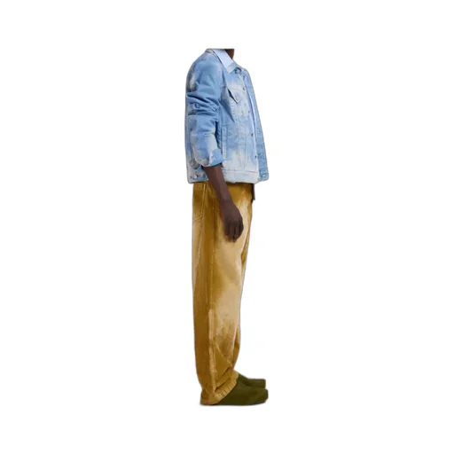Flocked Denim Trousers