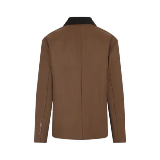 Textured-Collar Pocket Jacket