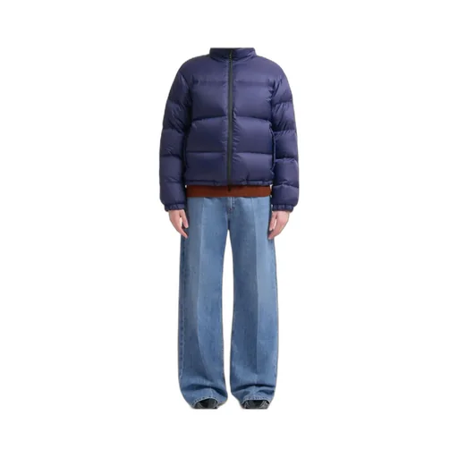 Dark Blue Ripstop Nylon Down Jacket