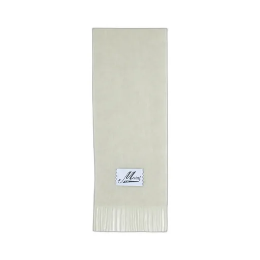 Logo Patch Fringed-Edge Scarf