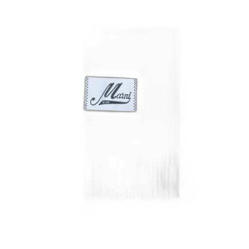 Logo Patch Fringed-Edge Scarf