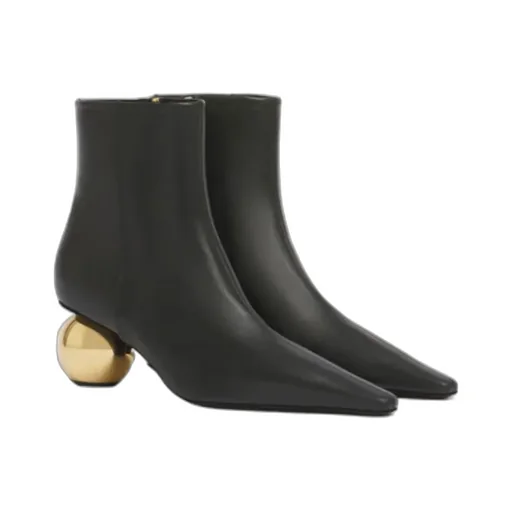 Black Leather Ankle Boot