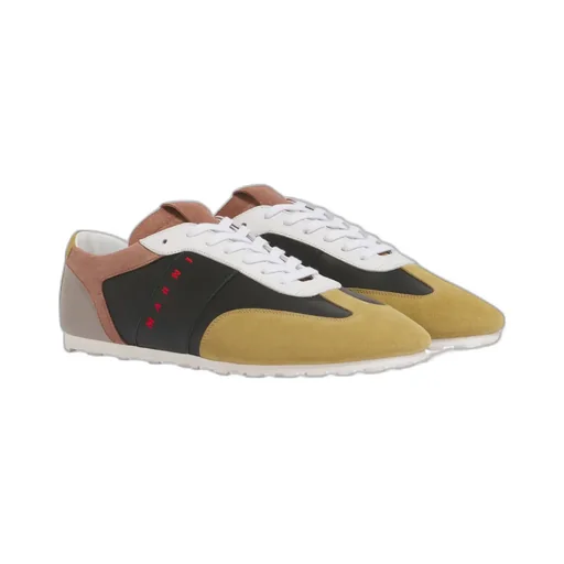 Logo Printed Colourblock Lace-Up Sneakers