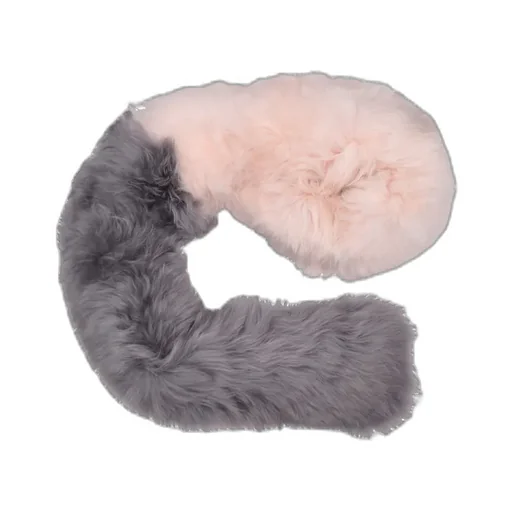 Fur Colourblock Scarf